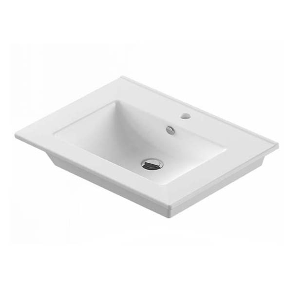 Comforty. Тумба-умывальник Марио-75 дуб темный с раковиной Quadro 75