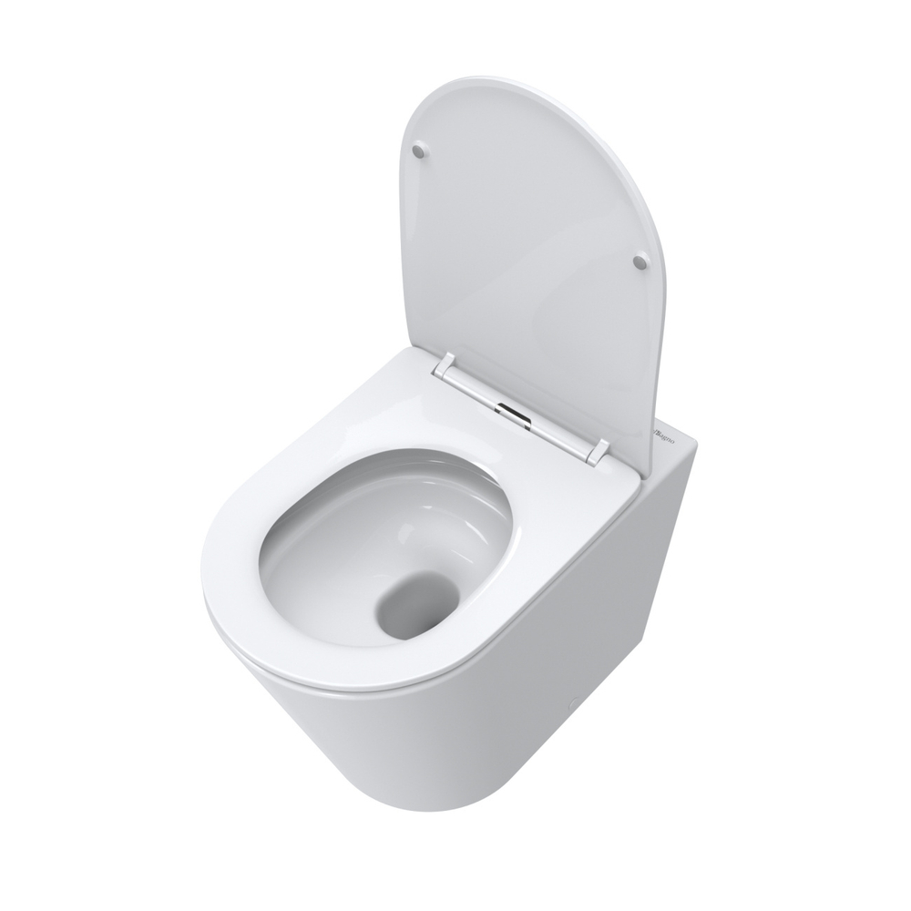 Унитаз приставной безободковый с сиденьем и смывом TORNADO BelBagno FLAY-TOR BB1003CB-TOR/SC