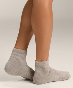 OYSHO Три пары спортивных носков-сникеров с язычком из смесового хлопка, коричневый меланж