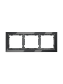 Рамка 3-м S70 стеклян. графит Voltum VLS110307