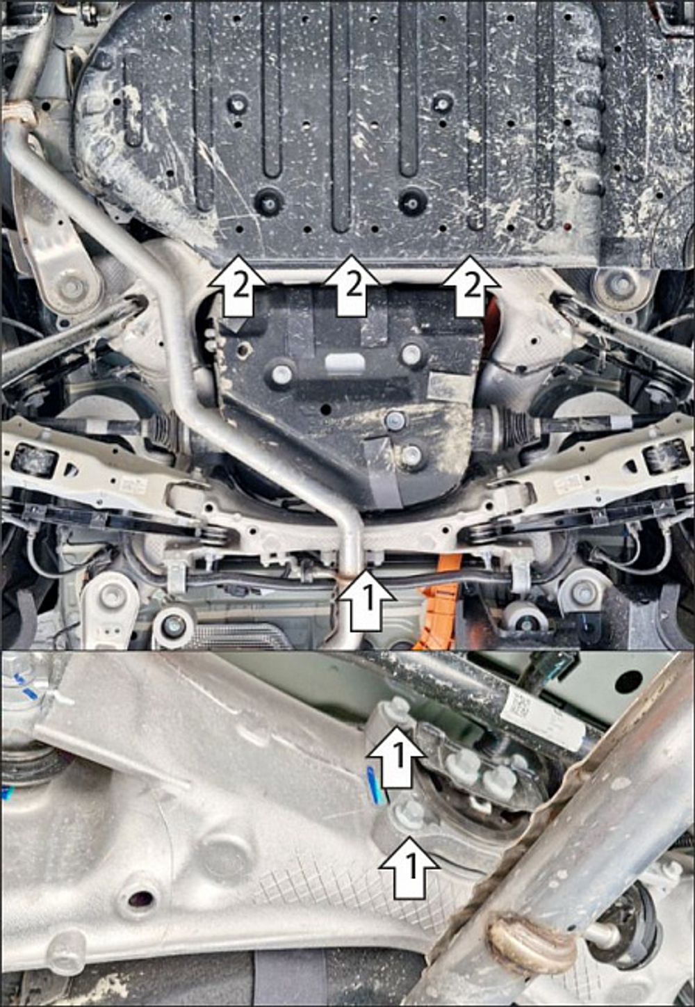 Защита заднего электромотора. 4 мм, Алюминий для Li Auto L7 2024-н.в., Motodor.349911