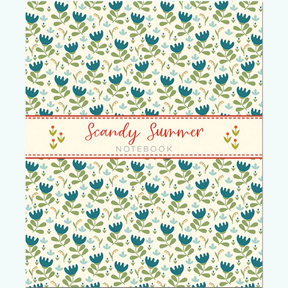 НОВИНКА! Тетрадь общая 48 листов на скрепке "Scandy Summer Pattern"
