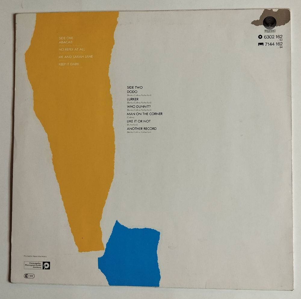 Винтажная виниловая пластинка LP Genesis Abacab (Germany 1981)