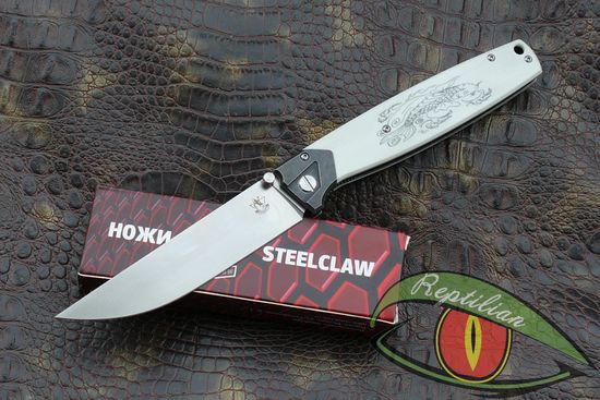 Складной нож STEELCLAW Baл-01W-Карп 2 поколение c клинком из стали D2, рукоять G10