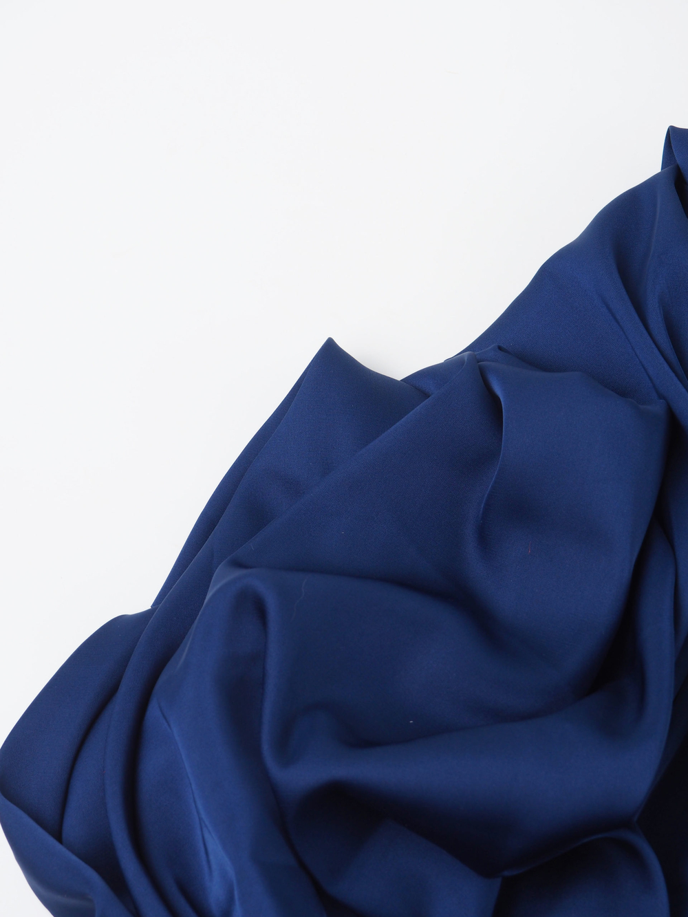 Шелк армани синий глянцевый плотность 90 г/м2 метражом