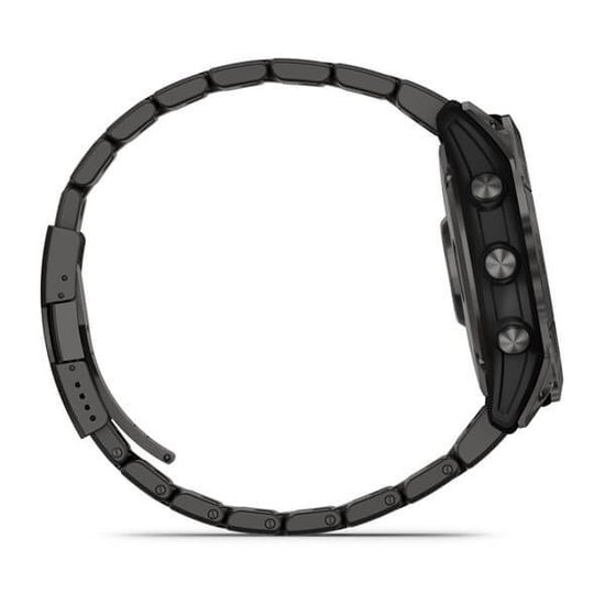 Часы Garmin Fenix 7X Sapphire Solar, темносерый DLC титан с титановым браслетом 010-02541-27
