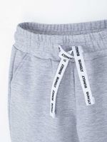Джоггеры облегченные "Серый меланж" с карманами