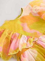 Платье для девочки Next AG9-800, Желтый, Розовый