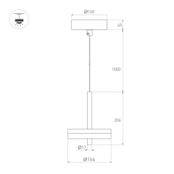 Светильник SP-MENTA-R165-12W Warm2700 (BK, 130 deg, 230V) (Arlight, IP20 Мрамор, 5 лет) 061697