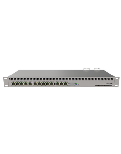 MikroTik RouterBOARD 1100AHx4 with Annapurna Alpine AL21400 Cortex A15 CPU (4-cores, 1.4GHz per core), 1GB RAM, 13xGbit LAN, RouterOS L6, 1U rackmount case, Dual PSU