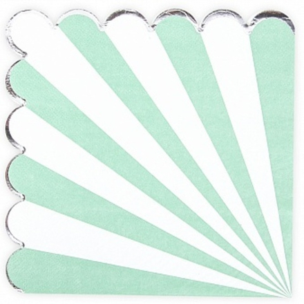 Салфетки Серебряная кайма Тиффани/Белый Металлик 33*33 см. 12 шт.