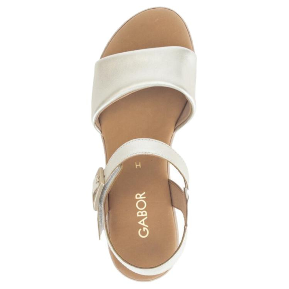 Gabor One Strap Sandals 4cm Women"s Silver