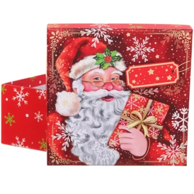 Коробка подарочная «Веселый Дедушка» 15,5*15,5*7,5 см