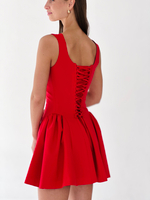 Платье мини со сборочками