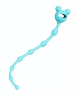 Мятная силиконовая анальная цепочка Froggy - 27,4 см. (Цвет: мятный)