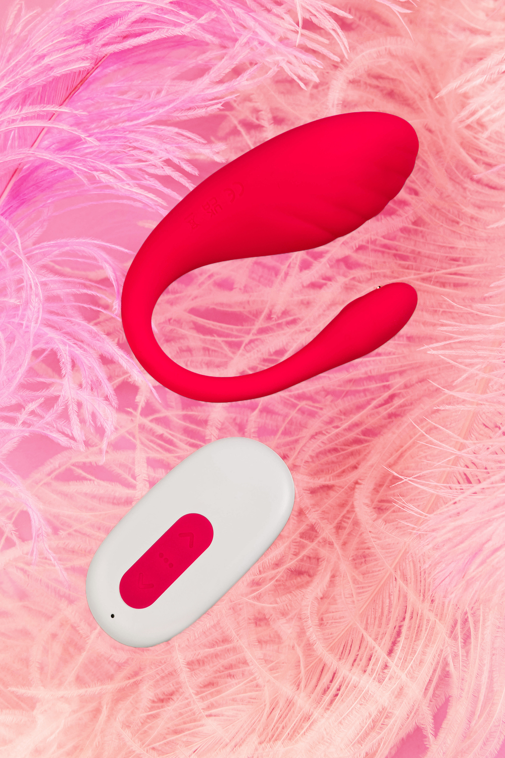 Виброяйцо с пультом управления Leroina Choppy розовое 21 см