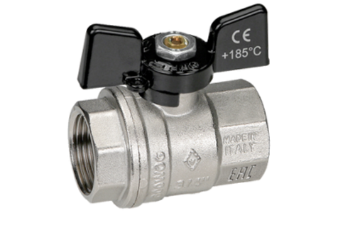 Бугатти Кран шаровый 1" г. г. (бабочка) (40/10шт)