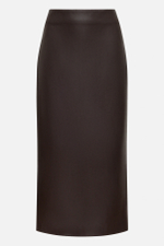Юбка миди из экокожи