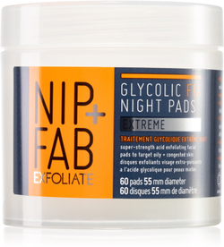 NIP+FAB Glycolic Fix Extreme - очищающие салфетки на ночь /  60 szt.   / GTIN 5060236974686