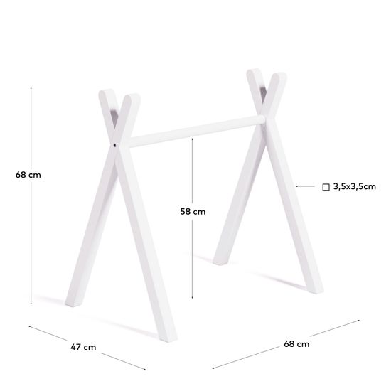 Maralis Детский вигвам для игрушек из массива бука с белой отделкой