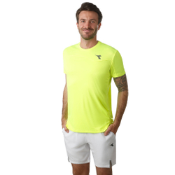 Мужское теннисное поло Diadora Team T-Shirt Men - Neon Yellow, Black