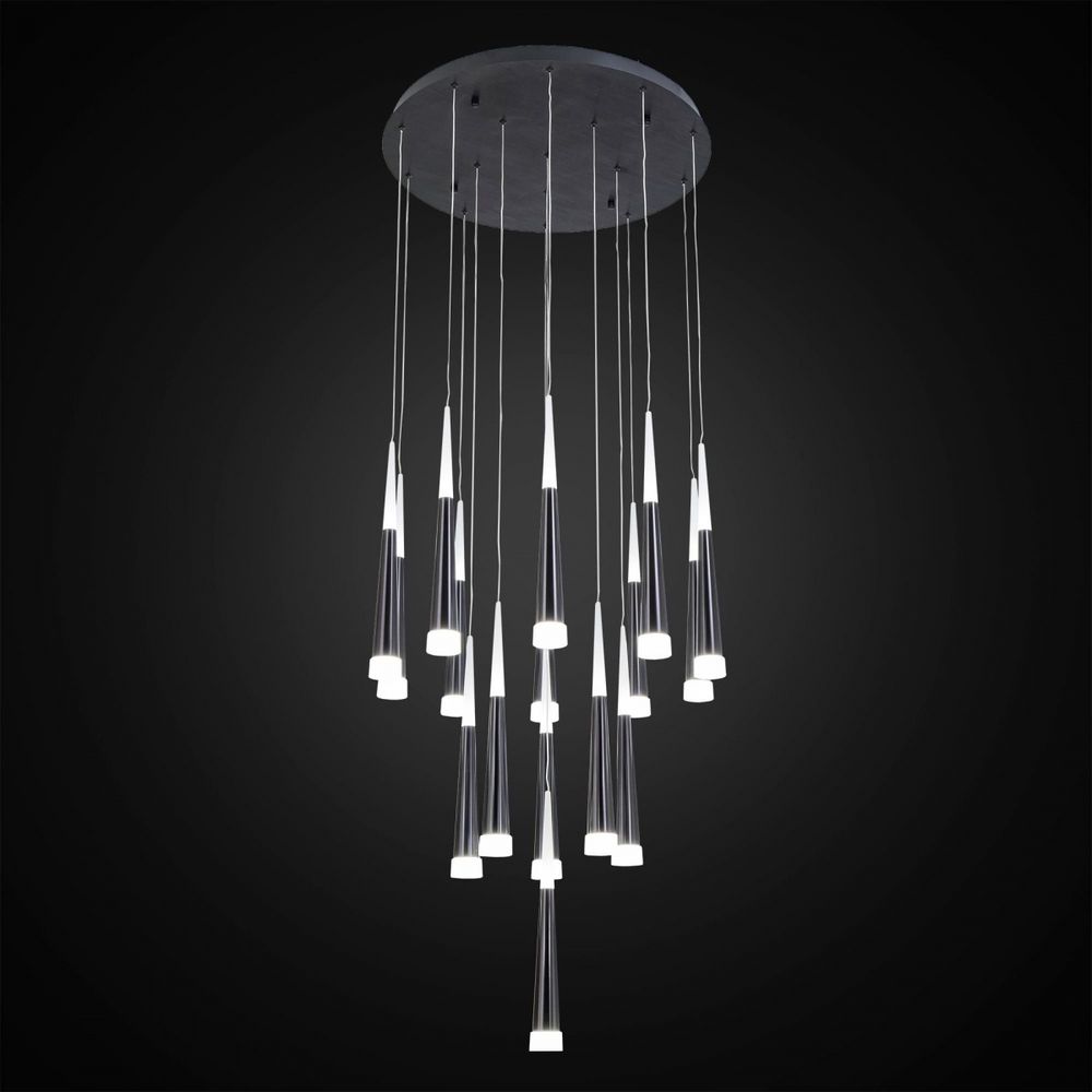 Citilux Вегас CL227161 LED Люстра каскадная Чёрная