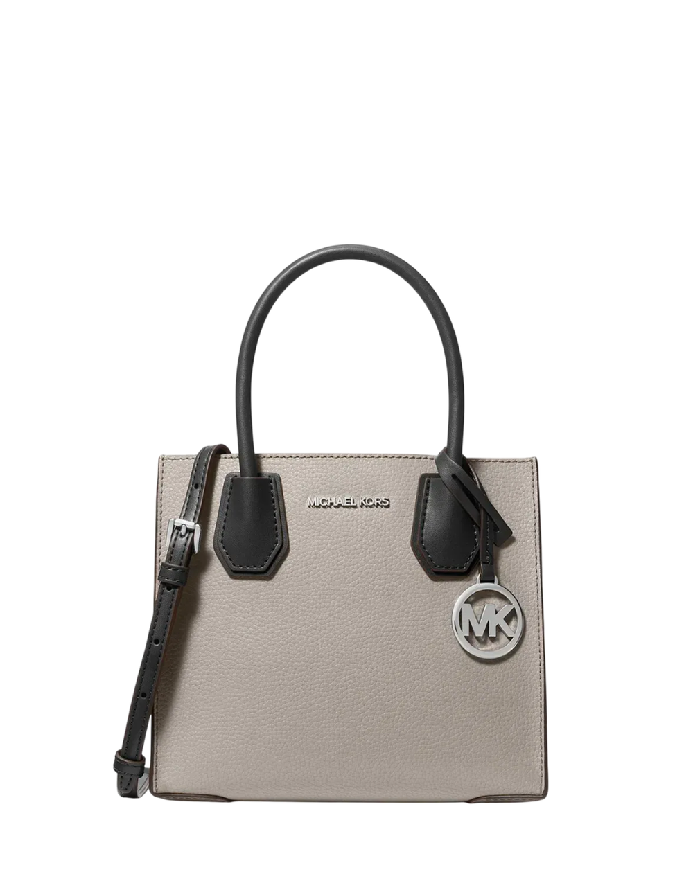 Сумка на плечо Michael Kors Mercer Medium Pebbled Leather | Серый с черным
