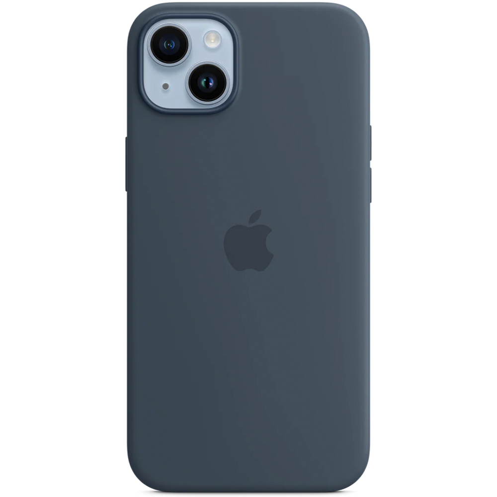 Силиконовый чехол с поддержкой MagSafe Apple Silicone Case для iPhone 14 Plus, Storm Blue (Штормовое небо)