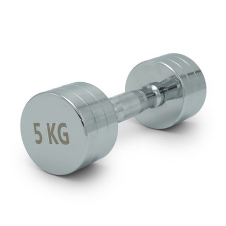 Гантель UNIX Fit PRO круглая хромированная 5 кг, 2 шт.