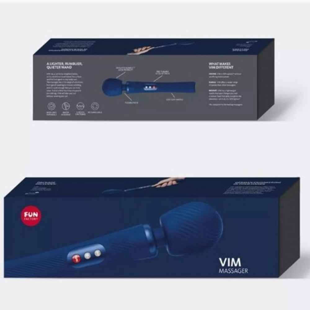 Универсальный вибромассажер (wand) Vim от Fun Factory (темный синий)