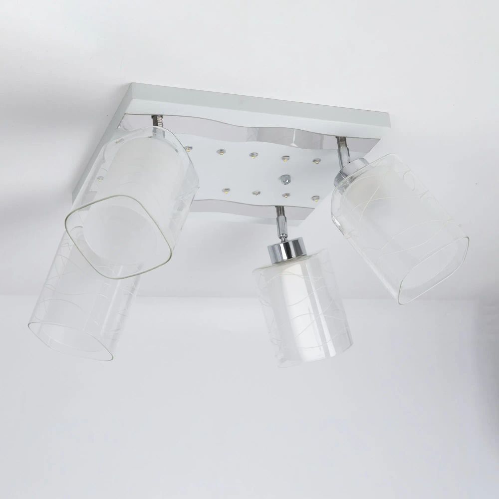 Citilux Прима CL160241 Люстра с поворотными плафонами Белая Хром