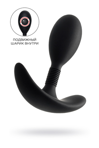 Анальная втулка A-Toys by TOYFA Tord S, силикон, черная, 8,5 см