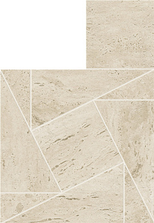 Мозаика/Керамогранит ATLAS CONCORDE MARVEL TRAVERTINE Pearl Mosaico Tessellation 22x26 AF9I