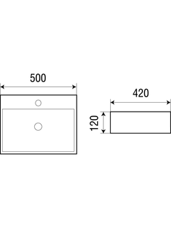 Раковина подвесная WeltWasser WW ELBACH 21735 500х420х120