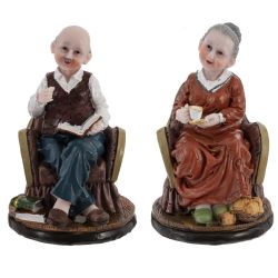 GAEM Фигурка декоративная "Бабушка/Дедушка", L10,5 W10,5 H16 см, 2в.