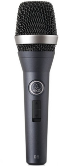 AKG D5S микрофон динамический сценический суперкардиоидный 40-20000Гц, 2,6мВ/Па с выключателем