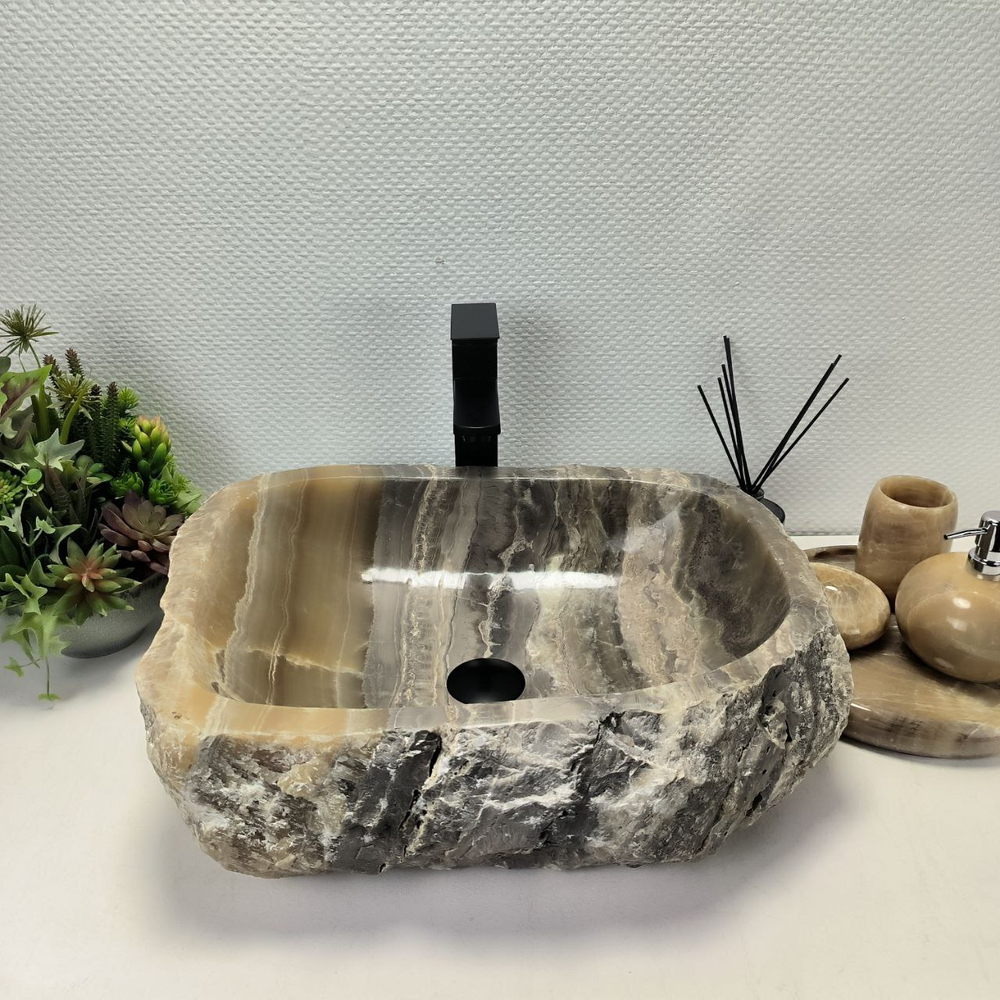 Раковина из оникса Erozy Grey EO-62641 52*43*15 0094