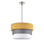 8038/3 MODERNI LN26 188 никель/желтый/серый/белый, металл/текстиль Подвесной светильник Е27 3*60W 220V ILAIDA