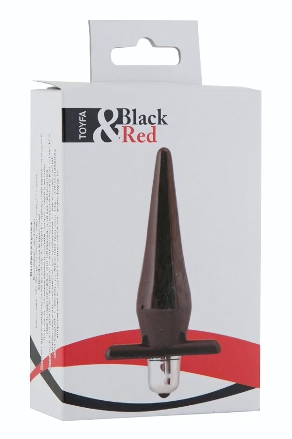 Черная водонепроницаемая вибровтулка Black&Red - 12,7 см. (Цвет: черный)