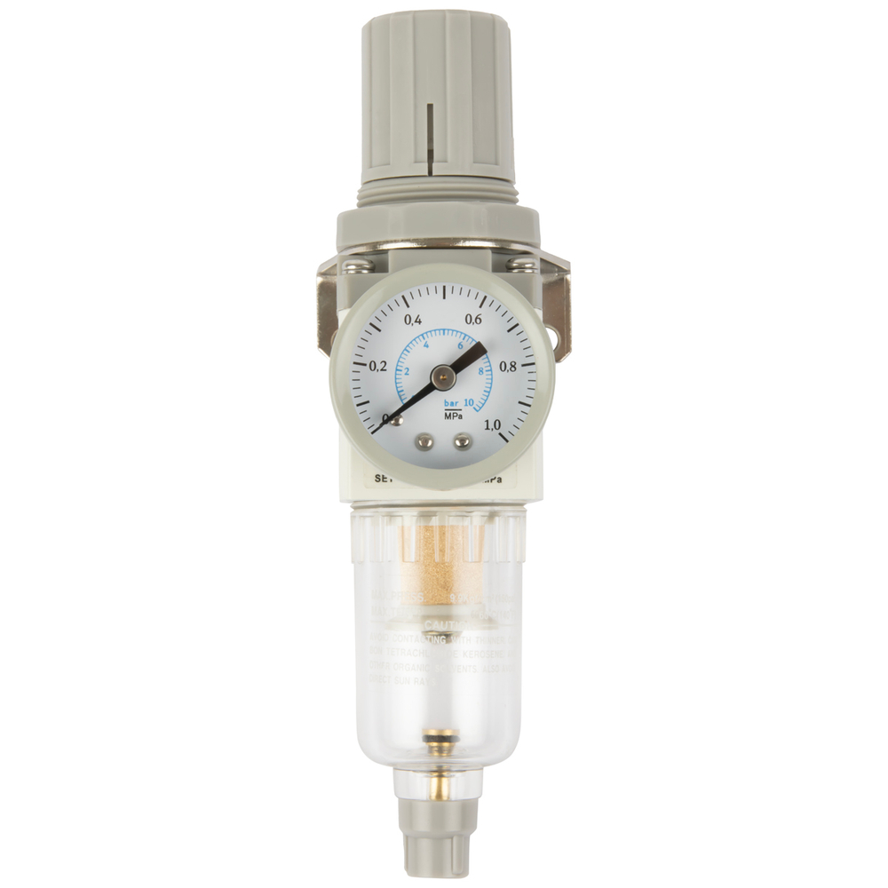 AW2000-02 Фильтр-масловлагоотделитель с манометром и регулятором давления 1/4"