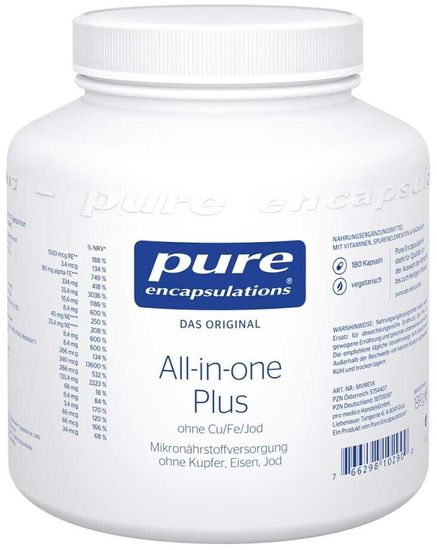Pure Encapsulations All-In-One Plus без меди, железа и йода