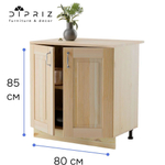 Кухня 200 см Венесуэла из массива сосны (5 модулей) со столешницей, в прозрачном лаке