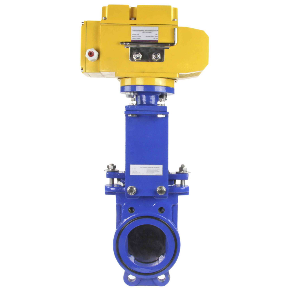 Knife Gate Valve Elephant PSI232 Class 125 NBR Wafer type, Cast Iron, Bidirectional, with Elephant-MT-50 380V electric actuator