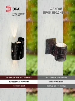 Светильник декоративный настенный накладной уличный фасадный светодиодный PICTOR WL57-2 BK IP54