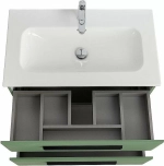 Тумба с раковиной Cezares ECO-CER-N 80 ECO-CER-N-800-2C-SO-PS-P фисташковый софт