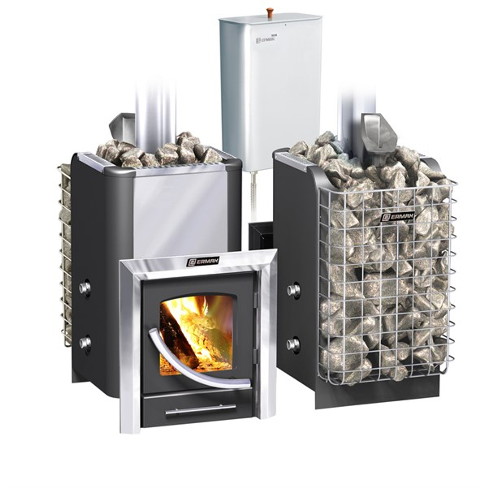 Дровяная печь для бани ЕРМАК 20 ПС Элит
