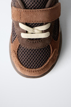 ZARA BAREFOOT МНОГОСЛОЙНЫЕ КРОССОВКИ, КОРИЧНЕВЫЙ