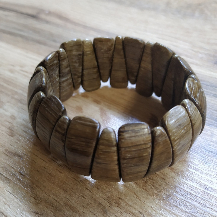 Браслет Заборчик, дерево, цвет темно-кор., ширина 27 мм