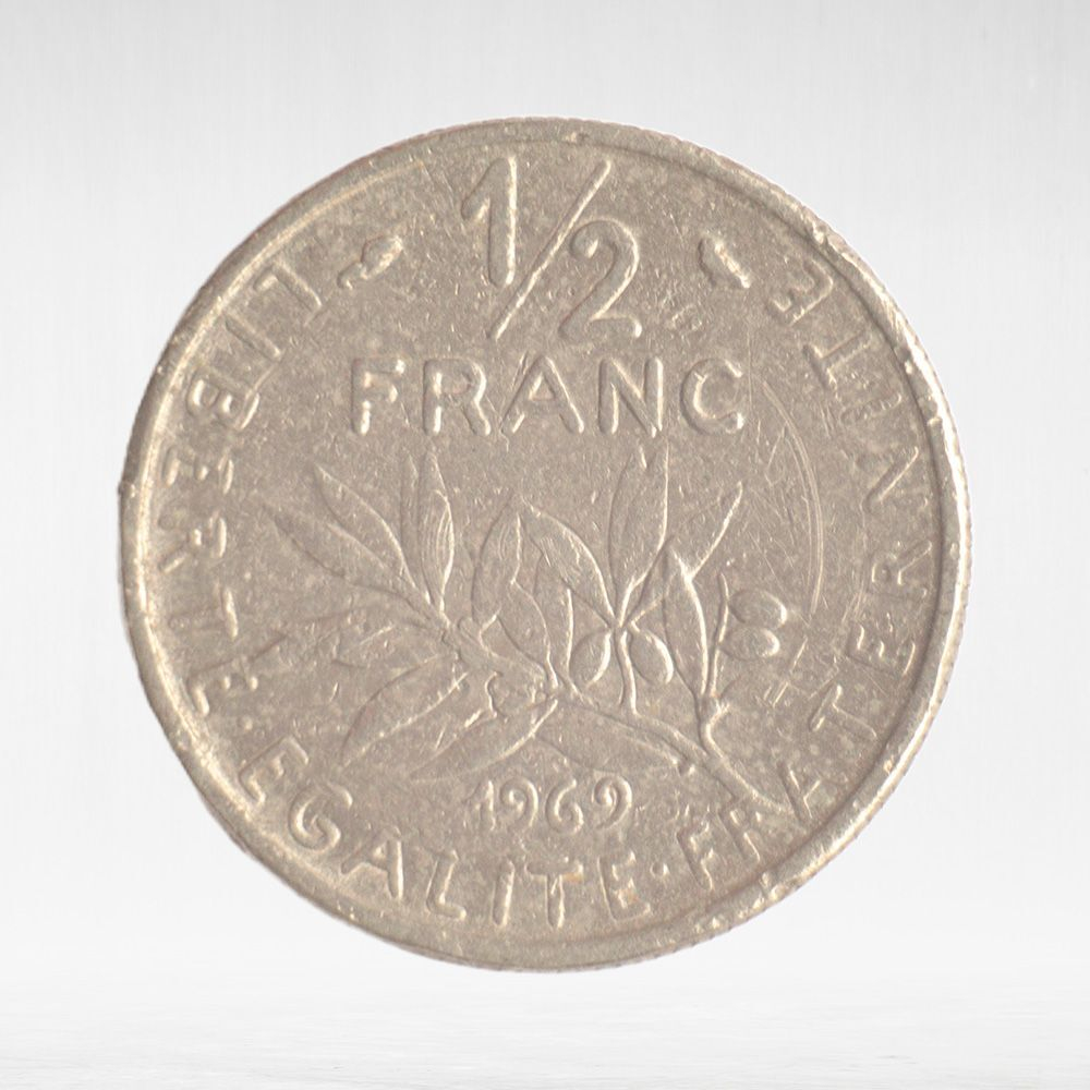France, ½ Franc 1969 - Signature "O. Roty", VF