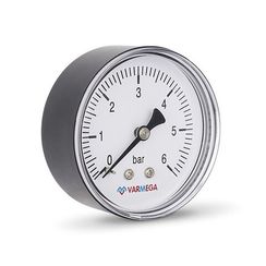 Манометр VARMEGA аксиальный 63 мм, 6 бар, 1/4quot;, VMMT08-630602